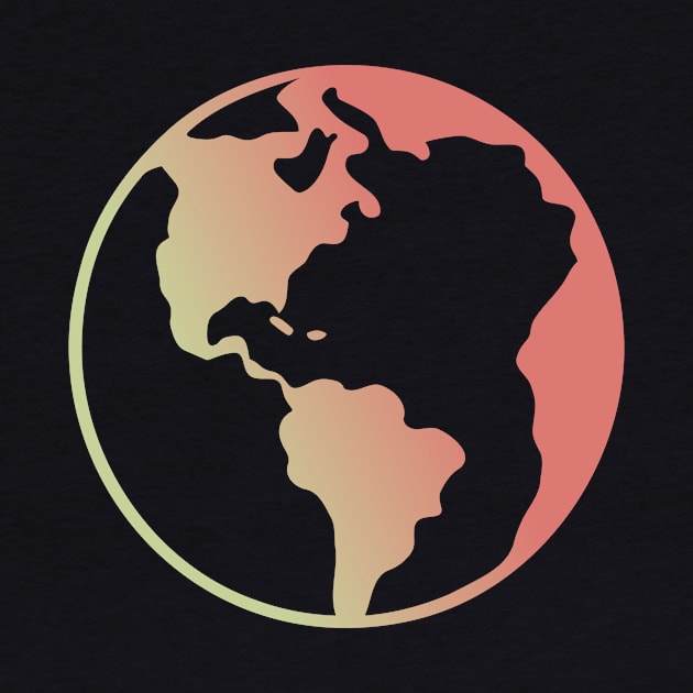 Minimalist Planet Earth || Colorful World Map by Mad Swell Designs